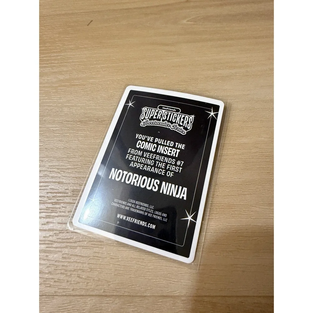 Notorious Ninja VeeFriends Spectacular Series Super Sticker Base‎ Comic Insert